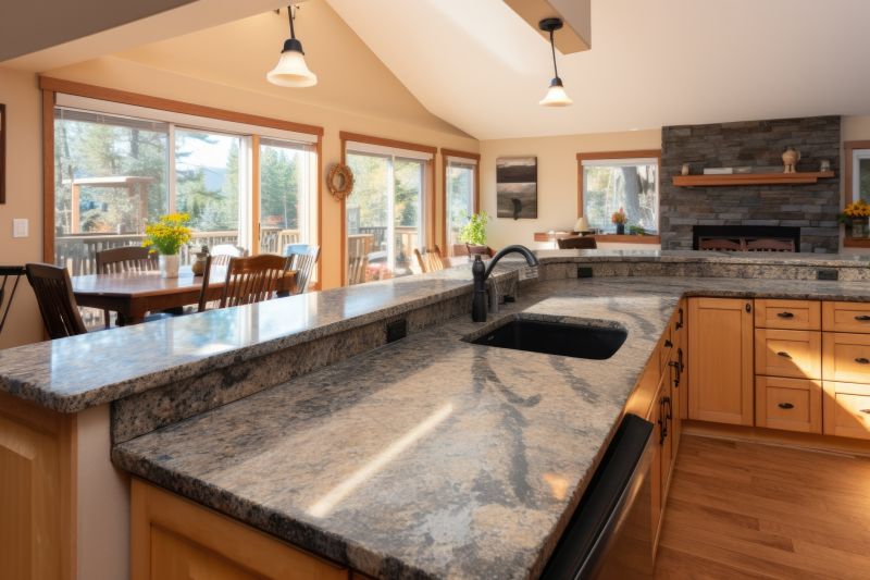 Finished Kitchen with Granite Countertops